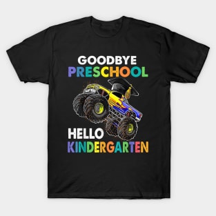 Goodbye Preschool Kindergarten Monster Truck Graduation Boys T-Shirt